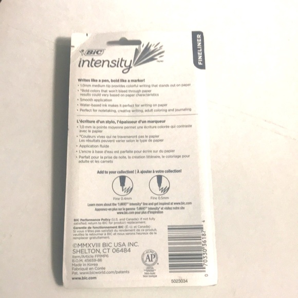 Bic Intensity Pens Fine Liner Assorted Colors Med - Picture 3 of 4